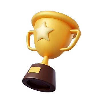 Golden winner's trophy